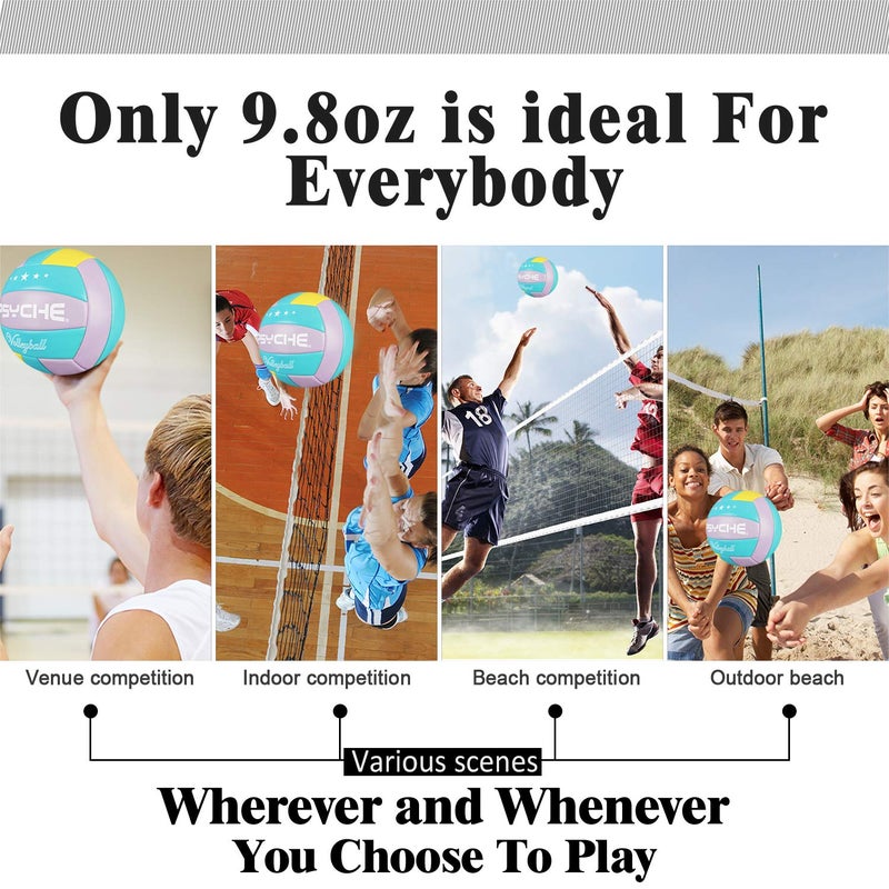 Wisdom Leaves Psyche Volleyball - Soft Indoor Outdoor Volleyball for Park Games Beach Play,Beach VOLL Ball (Official Size 5) - Image 4